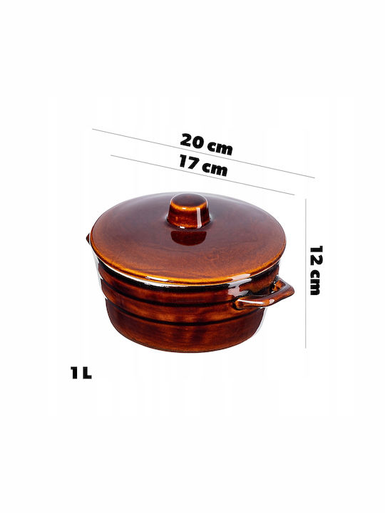 Kadax Oală Rotundă Ceramică 1lt 1buc