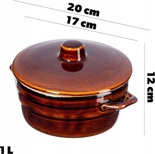 Kadax Dutch Oven Round Ceramic 1lt 1pcs