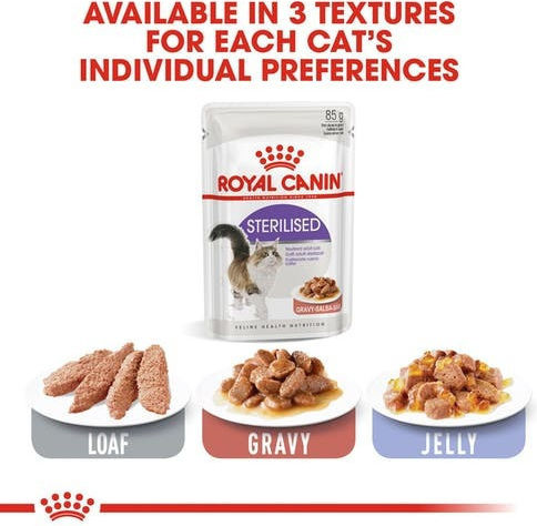 Royal Canin Sterilised Υγρή Τροφή για Ενήλικες Γάτες σε Φακελάκι 12x85gr