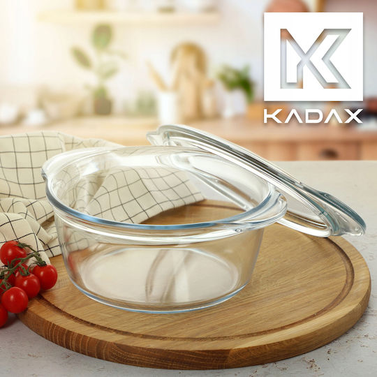 Kadax Гърне Кръгло Стъклено 2.15лт 1бр