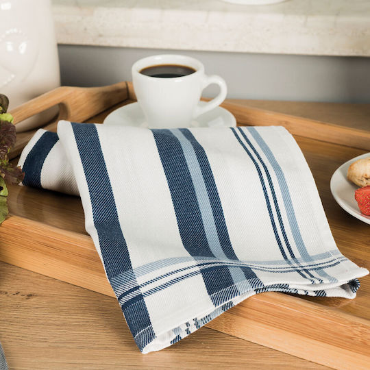 Darymex Kitchen Towel from 100% Cotton in Blue Color 50x70cm 5 Pieces
