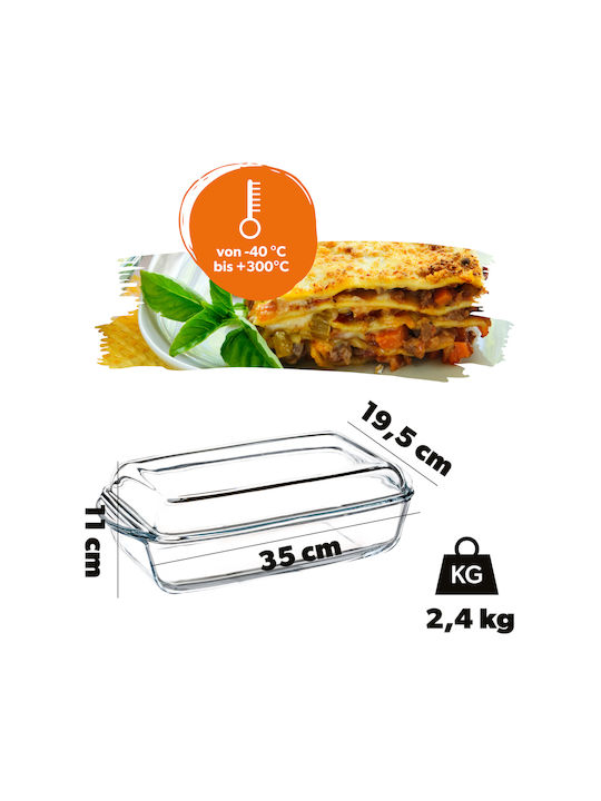 Kadax Dutch Oven Rectangular Cast Iron 3.95lt 1pcs