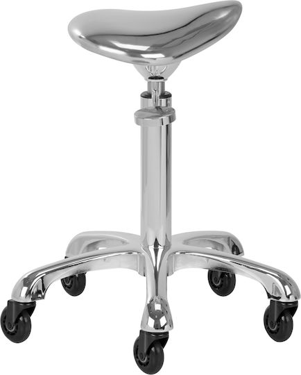 Activeshop Wheeled Stool Silver
