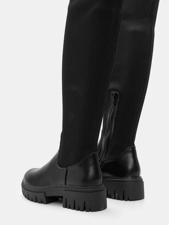 Sock Boots with Lug Sole 4303801-black