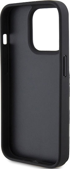 Karl Lagerfeld Saffiano Monogram Ikonik Patch Umschlag Rückseite Kunststoff Schwarz (iPhone 15 Pro Max)