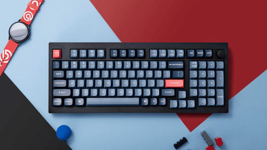 Keychron V5M-D1 Max QMK/VIA V5M-D1 Wireless Gaming Mechanical Keyboard 96% with Gateron Jupiter Red Switches and RGB Lighting English US
