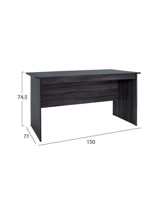 Γραφείο Hayden Ξύλινο Ανθρακί 150x71x74.5εκ.