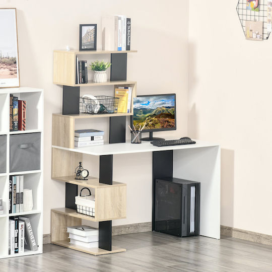 Γραφείο με Βιβλιοθήκη 120x60x148εκ. Πολύχρωμο