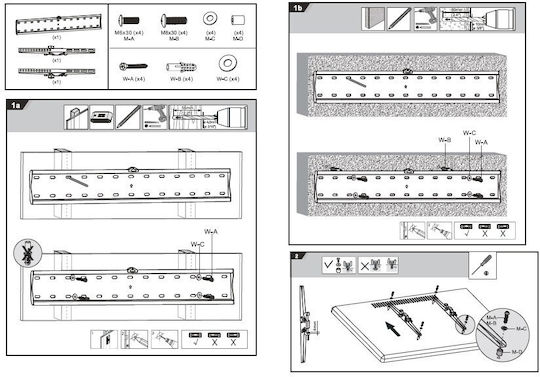Maclean Energy MC-668 MC-668 Wall TV Mount up to 70" and 40kg