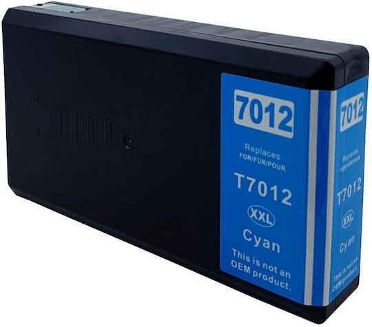 UnCartus Συμβατό Μελάνι Εκτυπωτή InkJet Epson T7012 3400 Σελίδων Κυανό 1τμχ