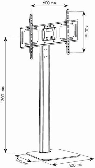 Techly ICA-TR11 Βάση Τηλεόρασης Δαπέδου έως 70" και 50kg