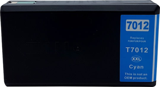 UnCartus Συμβατό Μελάνι Εκτυπωτή InkJet Epson T7012 3400 Σελίδων Κυανό 1τμχ