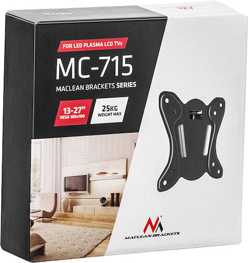Maclean Energy MC-715 MC-715 Стойка за телевизор Стенен до 27" и 25кг
