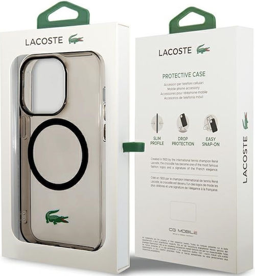 Lacoste Back Cover Πλαστικό Μαύρο (iPhone 15 Pro)