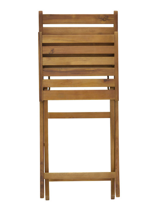 Outdoor-Stuhl Hölzernes Fatel Natural 40x53x82εκ.