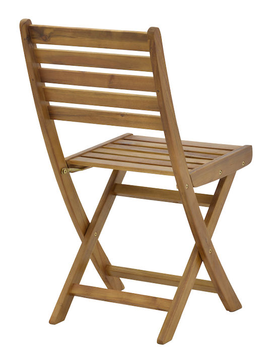 Outdoor-Stuhl Hölzernes Fatel Natural 40x53x82εκ.