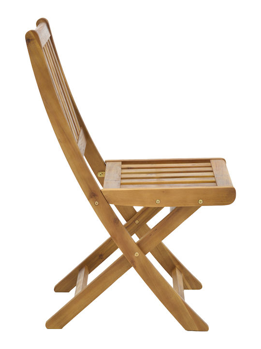 Outdoor Chair Wooden Elijie Natural 45x62x90cm