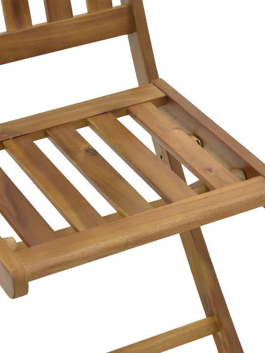 Outdoor Chair Wooden Elijie Natural 45x62x90cm