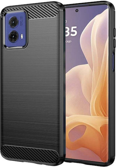 Techsuit Carbon Back Cover Silicone Black (Moto G85)