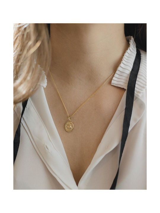 Themelidis Jewels Фулактó Константин Зодиакален Знак Козирог от Жълто Злато 9 Карата