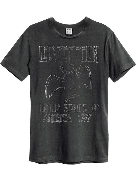 Amplified USA Tour 77 T-shirt Led Zeppelin Въглен