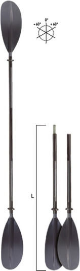 Scoprega Bravo KWB-2 Κουπί για Κανό & Kayak Fiber 2 Τμημάτων 220cm