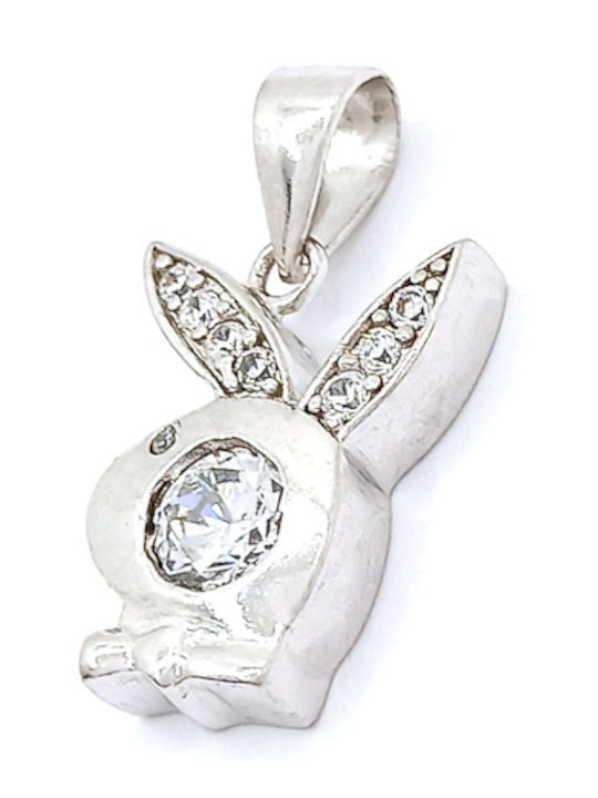 PS Silver Klemm-Charme mit Steinen aus Silber mit Zirkon
