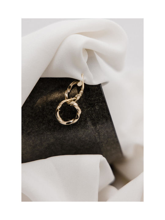 Themelidis Jewels Σκουλαρίκια Κρίκοι από Χρυσό 14Κ