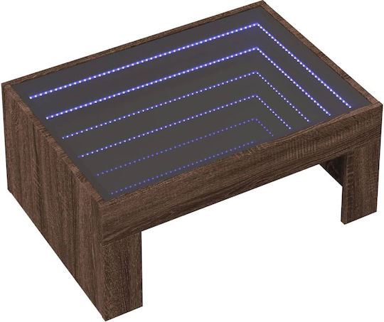 Masă de cafea Infinity Light LED Stejar Maro 70x50x30 cm 847615 Maro