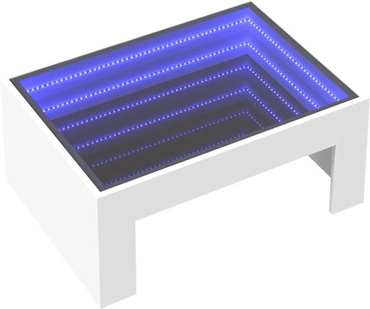 Infinity LED Coffee Table White 70x50x30 cm 847609 White