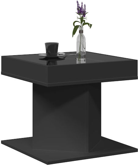 LED Couchtisch Schwarz 50x50x45 cm Holzwerkstoff 847561 Schwarz