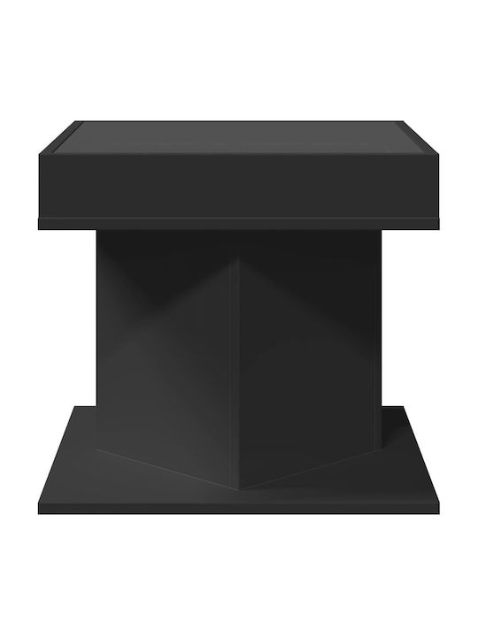 LED Coffee Table Black 50x50x45 cm Engineered Wood 847561 Black