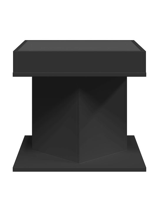 LED Coffee Table Black 50x50x45 cm Engineered Wood 847561 Black