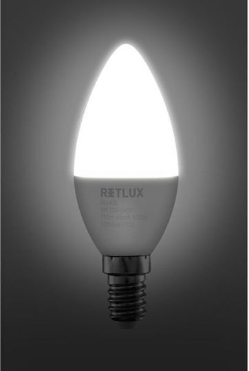 Retlux Λάμπα LED 8W για Ντουί E14 και Σχήμα C37 Φυσικό Λευκό 720lm