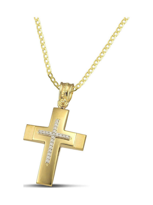 Themelidis Jewels Γυναικείος Χρυσός Σταυρός 14Κ χωρίς Αλυσίδα