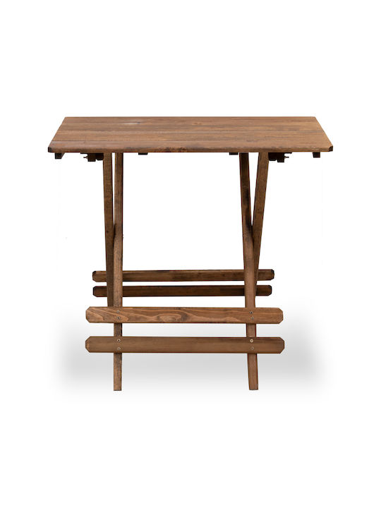 Queen Outdoor Dinner Foldable Wood Table Natural 100x60x75cm