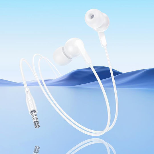Hoco M124 In-ear Handsfree Ακουστικά με Βύσμα 3.5mm Λευκό