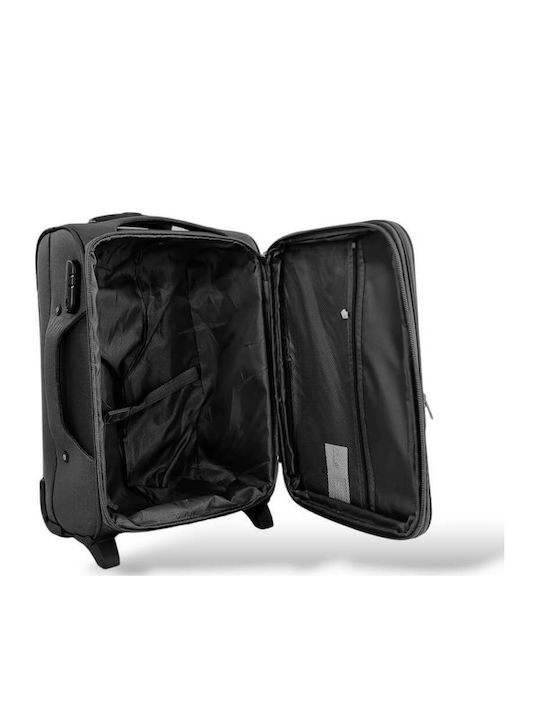 Куфар за ръчен багаж с разширение от плат 53x36x20 +5см Колекция Playbags Ps8033c Черен