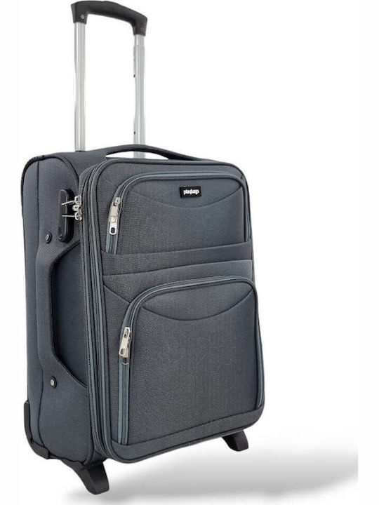 Cabin Suitcase Fabric Expansion 53x36x20 +5cm Playbags Collection Ps8033c Grey
