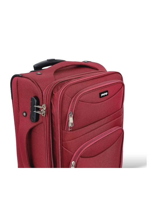 Βαλίτσα Καμπίνας Ύφασμα Επέκταση 53x36x20 +5cm Playbags Collection Ps8033c Μπορντό