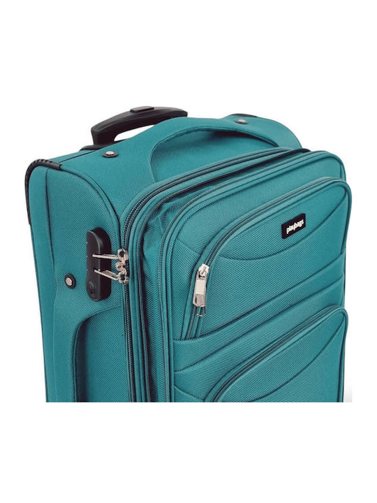 Βαλίτσα Καμπίνας Ύφασμα Επέκταση 53x36x20 +5cm Playbags Collection Ps8033c Πετρολ