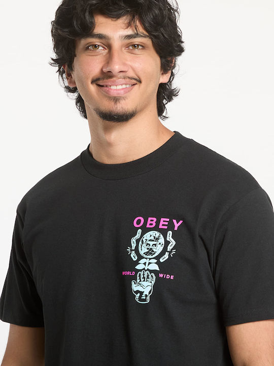 Obey Ανδρικό T-shirt Κοντομάνικο Black