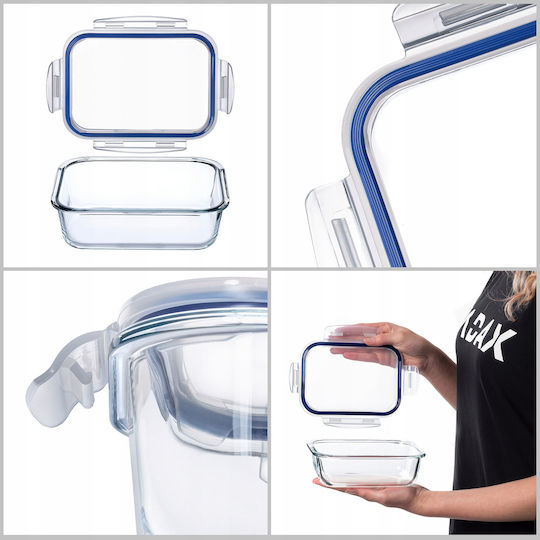 Kadax Lunchbox Glas Transparent 640ml 1Stück