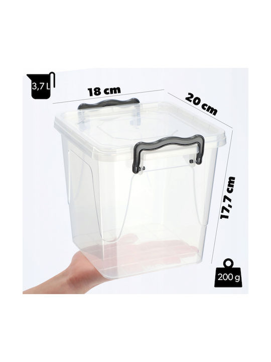 Kadax Cutie pentru Mâncare Plastic Transparent 3700ml 1buc