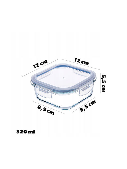 Kadax Glass Lunch Box Transparent 320ml