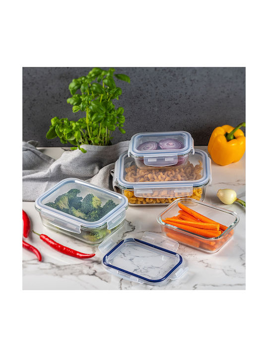 Kadax Cutie pentru Mâncare Sticlă Transparent 1520ml 1buc