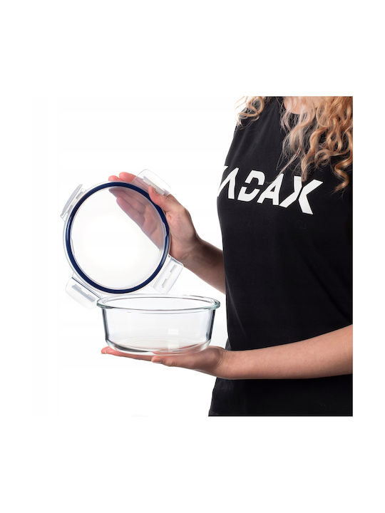 Kadax Δοχείο Φαγητού Γυάλινο Διάφανο 950ml
