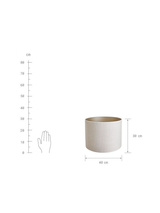 Butlers Rund Lampenschirm Beige mit Durchmesser 40cm