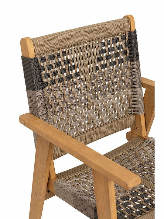 Liberta Gartenstühle Hölzernes Vega Mehrfarbig Natur 58x56x58cm