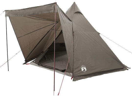 vidaXL Campingzelt Teepee Braune für 6 Personen 408x350x240cm